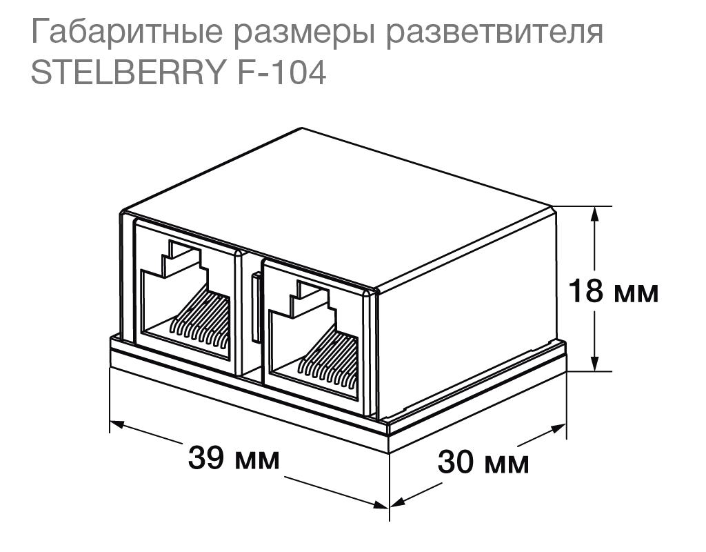 Размеры разветвителя STELBERRY F-104