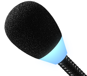 Микрофон с подсветкой и ветровой защитой ПУЛЬТА «КАССИР»